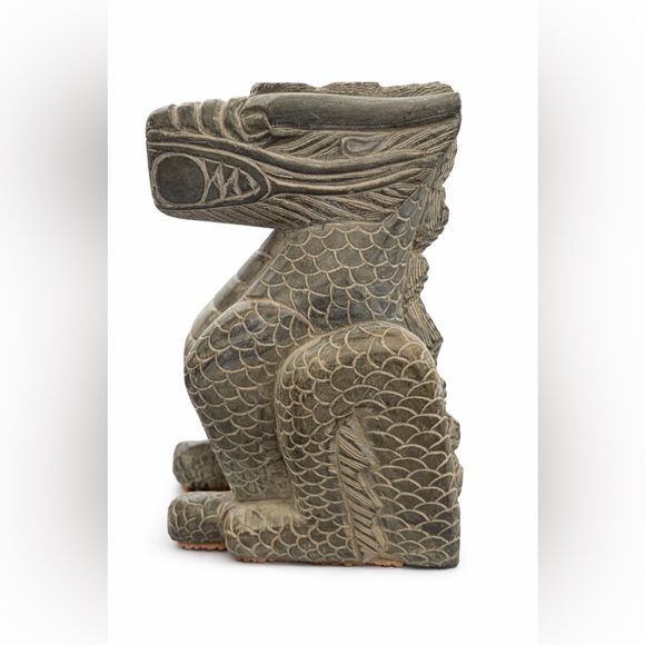Other - Hand Carved Stone Dragon Sculpture | Asian Style Guardian Figurine | Home Decor